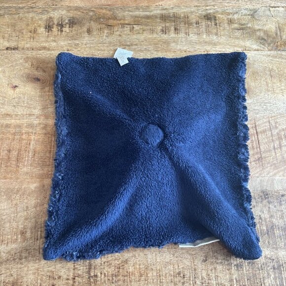 Blankets & Beyond Security Blanket Navy Blue Bear Rosette Swirl Baby Lovey - Picture 7 of 7